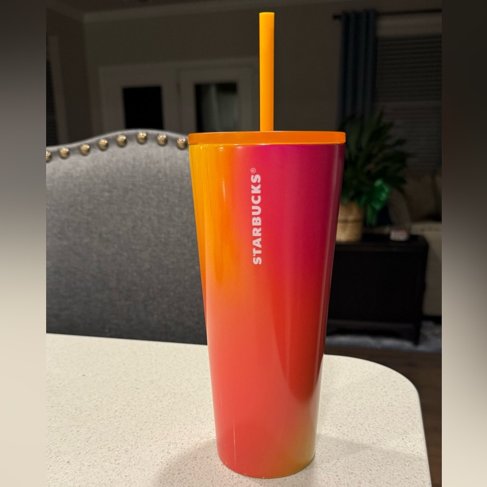 Starbucks Pink and Orange Gradient Tumbler